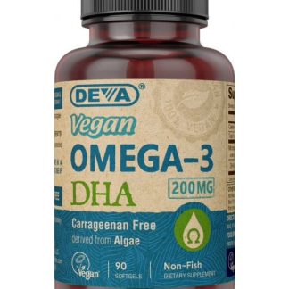Deva, Vegan Omega-3 DHA (algae), 200mg, 90 Veg. softgels