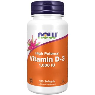 Now Foods, Vitamin D3, High Potency, 1000 IU, 180 softgels