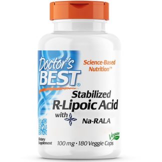 Doctor's Best, Stabilized R-Lipoic-Acid, 100mg, 180 veg. capsules