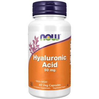 Now Foods, Hyaluronic Acid, 50mg + MSM, 60 Kapseln