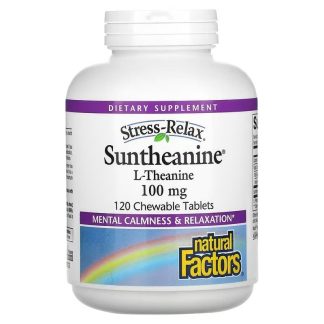 Natural Factors, Stress-Relax Suntheanine L-Theanine, 100mg, 60 chewable tablets