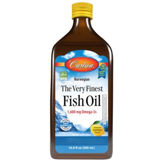 Carlson Labs, The Very Finest Oil, lemon flavor, 1600mg, 500ml