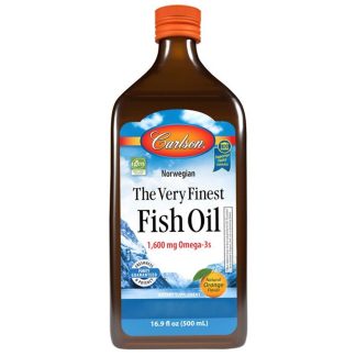 Carlson Labs, The Very Finest Oil, orange flavor, 1600mg, 500ml