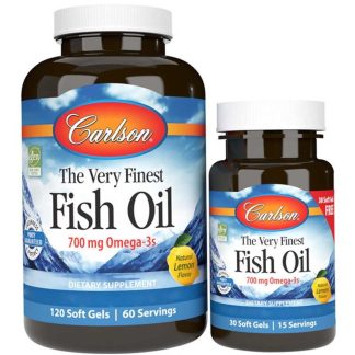 Carlson Labs, The Very Finest Fish Oil, 700mg, 120+30 capsules