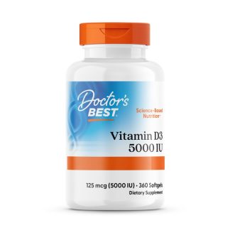 Doctor's Best, Vitamin D3 Depot, 5000 IU, 360 soft capsules