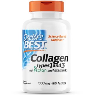Doctor's Best, collagen type 1 and 3, 1000mg, 180 tablets