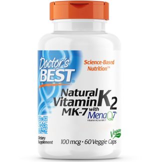 Doctor's Best, natural vitamin K2, 100mcg, 60 veg. capsules