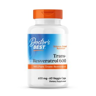 Doctor's Best, Trans-Resveratrol, 600mg, 60 Veg. capsules