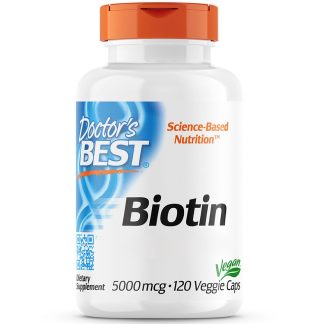 Doctor's Best, Biotin, 5000mcg, 120 veg. capsules
