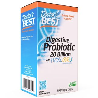 Doctor's Best, Digestive Probiotic 20 Billion with Howaru®, 30 capsules