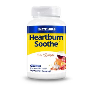 Enzymedica, Heartburn Soothe, Vanilla-Orange, 42 chewable tablets