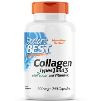 Doctor's Best, collagen type 1 and 3 with peptan and vitamin C, 240 capsules