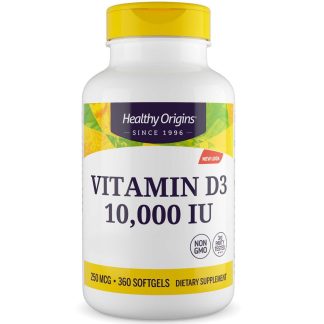 Healthy Origins, Vitamin D3, Depot, 10,000 IU, 360 soft capsules