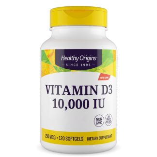 Healthy Origins, Vitamin D3, Depot, 10,000 IU, 120 soft capsules