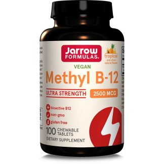 Jarrow Formulas, Methyl B-12, 2500mcg, Tropical flavor, 100 chewable tablets