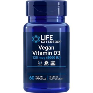 Life Extension, Vegan Vitamin D3, Depot, 5000 IU, 60 capsules