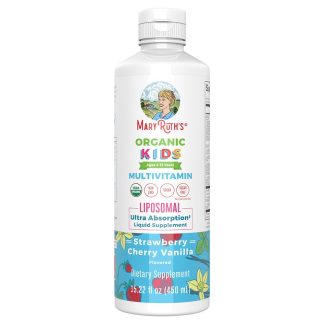Mary Ruth's Liquid Kids Multivitamin Liposomal, Strawberry Cherry & Vanilla, 15.22 oz (450ml)