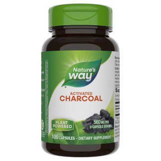 Nature's Way, Activated Charcoal, 280mg, 100 capsules - Green