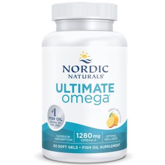 Nordic Naturals, Ultimate Omega, 1280mg Omega-3, lemon, 60 softgels