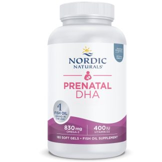 Nordic Naturals, Prenatal DHA, 830mg Omega-3 plus 400 IU D3, 180 softgels