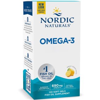 Nordic Naturals, Omega-3, 690mg Omega-3, lemon, 120 softgels