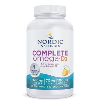 Nordic Naturals, Complete Omega-D3, lemon, 120 soft capsules