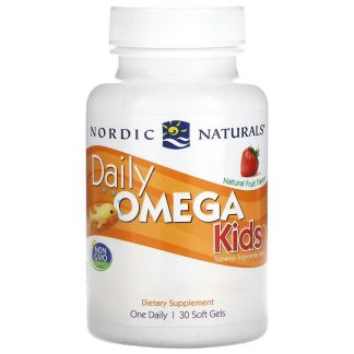 Nordic Naturals, Daily Omega Kids, natural fruit flavor, 30 soft capsules