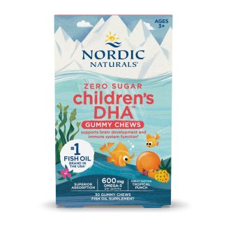 Nordic Naturals, Zero Sugar Children's DHA Gummies, 600mg, 30 Gummies