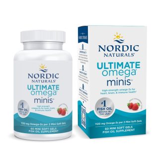 Nordic Naturals, Ultimate Omega 2X, 1120mg Omega-3, Strawberry, 60 Mini Softgels