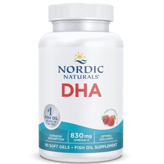 Nordic Naturals, DHA, 830mg Omega-3, Strawberry, 90 softgels