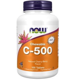 Now Foods, Chewable C-500, Natural Cherry-Berry Favlor, 100 tablets