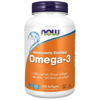 Now Foods, Omega-3, Molecularly Distilled, 200 softgels