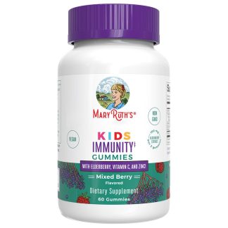 Mary Ruth's Kids Immunity Gummies, Mixed Berry Flavour, 60 Gummies