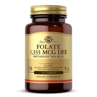 Solgar, Folate, 1333 mcg DFE (Metafolin® 800 mcg), 100 Tablets