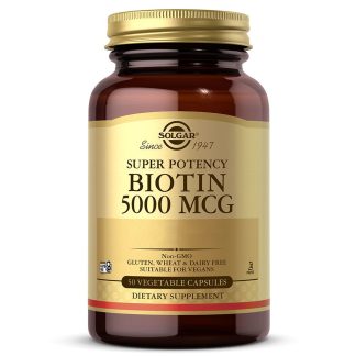 Solgar, Biotin, 5000 mcg, 50 Veg. Capsules