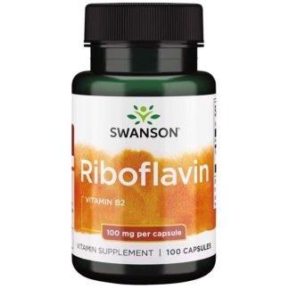 Swanson, Riboflavin, Vitamin B2, 100mg, 100 capsules