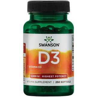 Swanson, Vitamin D3, Depot, 5,000 IU, 250 soft capsules