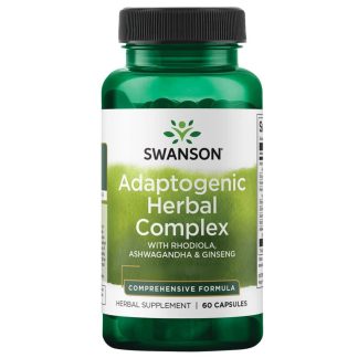 Swanson, Adaptogenic Herbal Complex with Rhodiola, Ashwagandha & Ginseng, 60 Capsules