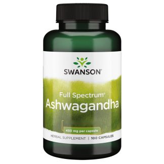 Swanson, Full Spectrum Ashwagandha, 450mg, 100 capsules