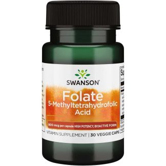 Swanson, Folate 5-Methyltetrahydrofolic Acid, 800mcg, 30 capsules