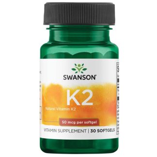Swanson, Vitamin K2 - Natural, 50mcg, 30 soft capsules