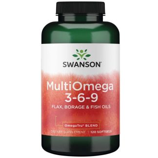 Swanson, Multiomega 3-6-9 Flax, Borage & Fish Oils, 120 softgels