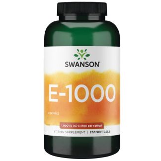 Swanson, E-1000, 1000IU, 250 capsules