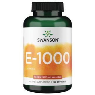 Swanson, E-1000, 1000IU, 100 capsules