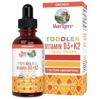 MaryRuth's, Toddler Vitamin D3+K2 Drops, Unflavored, 30ml